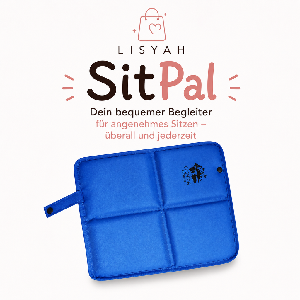 SitPal - Faltbares Sitzkissen mit Thermobeschichtung – Isolierende Sitzunterlage