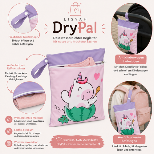 DryPal Schwimmbeutel Einhorn